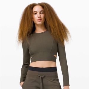 Lululemon LA Cut-Out Waist Crop LS